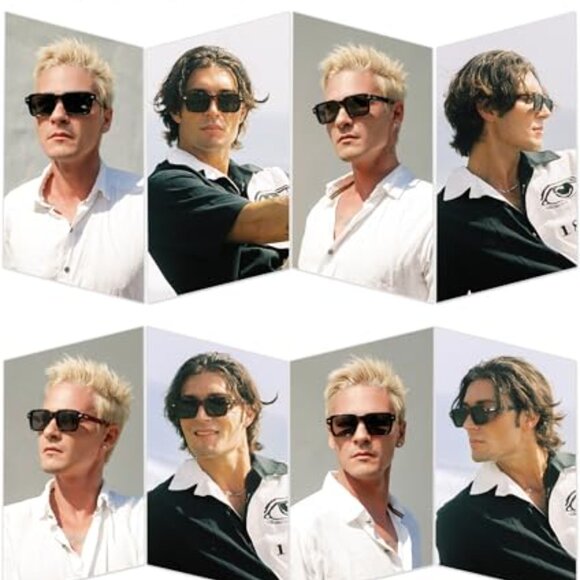 Trendy Square Polarized Sunglasses Retro Vintage Rectangle Shades main image 7